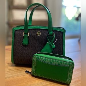 Michael Kors Chantal Crossbody & Jet Set Zip Around Card Case